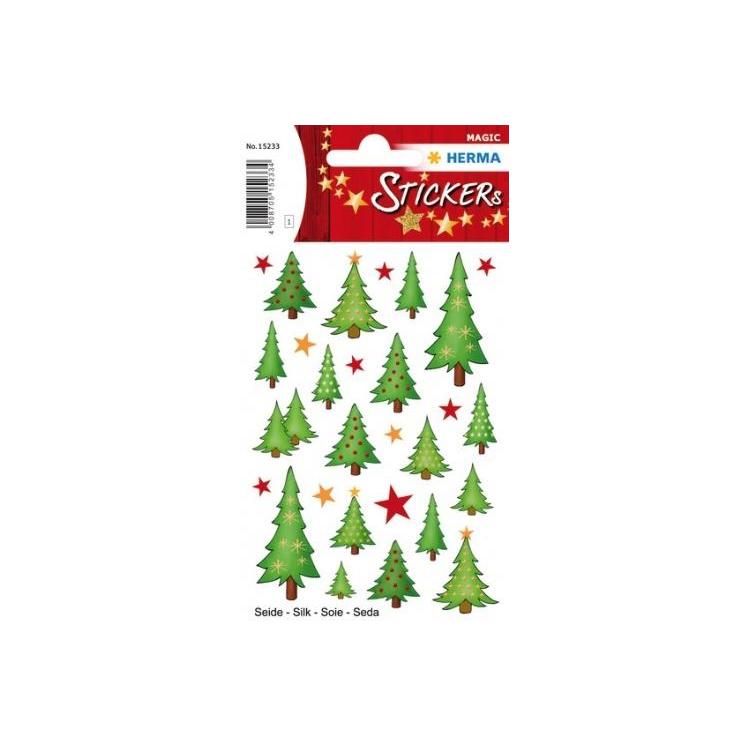 Naklejki gwiazdki las choinek