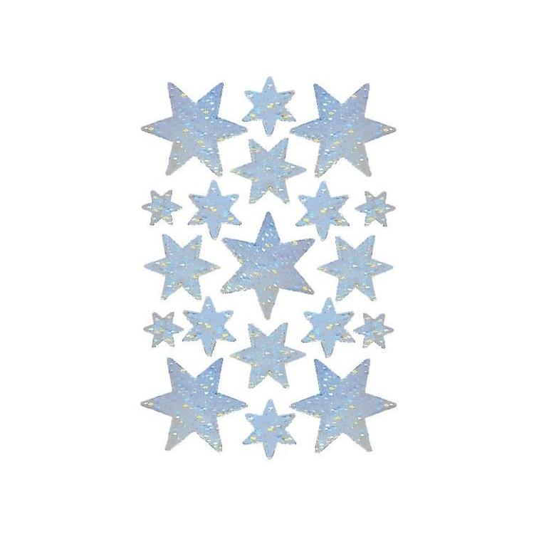 Naklejki Gwiazdki holograficzne srebne