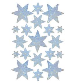 Naklejki Gwiazdki holograficzne srebne