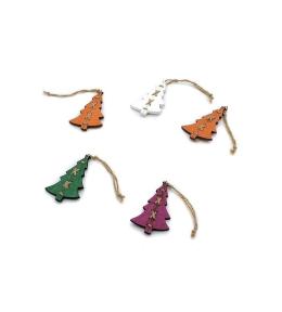 Zawieszka drewniana choinka 5szt