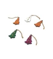 Zawieszka drewniana choinka 5szt