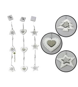 Zawieszka choinkowa drewniana MIX