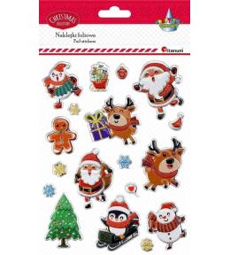 Naklejki świąteczne wypukłe 18szt
