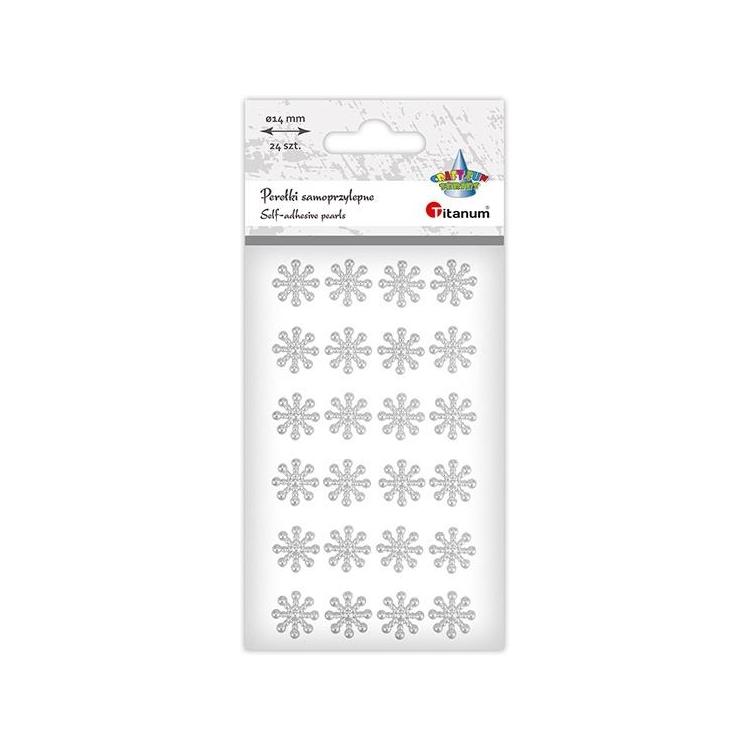 Kryształki samoprzylepne płatki śniegu 24szt