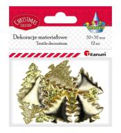 Dekoracje materiałowe choinki 32x32mm