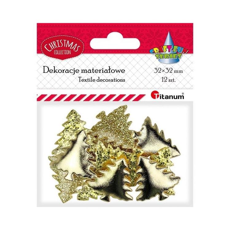 Dekoracje materiałowe choinki 32x32mm
