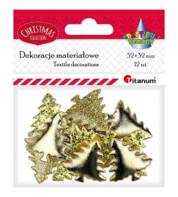 Dekoracje materiałowe choinki 32x32mm