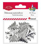 Dekoracje materiałowe choinki 32x32mm