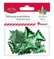 Dekoracje materiałowe choinki 32x32mm