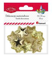 Dekoracje materiałowe gwiazdki 35x32mm