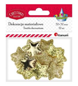 Dekoracje materiałowe gwiazdki 35x32mm