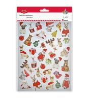 Naklejki papierowe świątecznie psy i koty 72szt