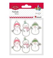 Naklejki papierowe bałwanki