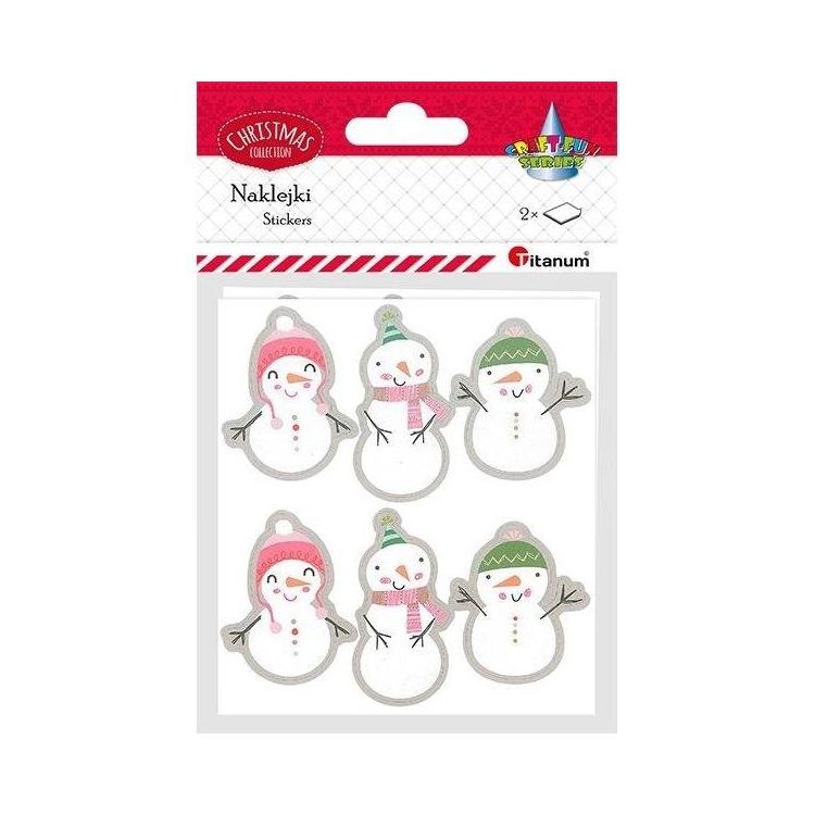 Naklejki papierowe bałwanki