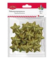Styropianowe gwiazdki 30x28mm złote 18szt