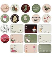 Naklejki papierowe okrągłe 28mm 21szt