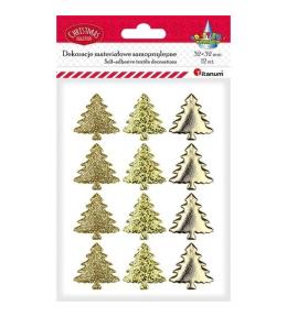 Dekoracje samoprzylepne choinki 12szt