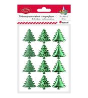 Dekoracje samoprzylepne choinki 12szt