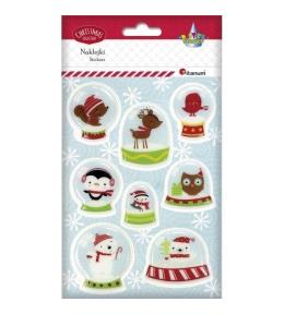 Naklejki wypukłe miękkie kule śnieżne 8szt