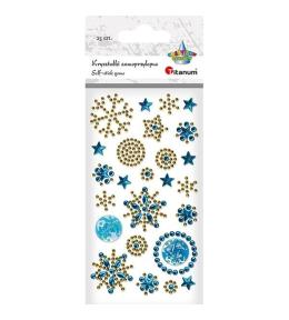 Kryształki samoprzylepne płatki śniegu 25szt