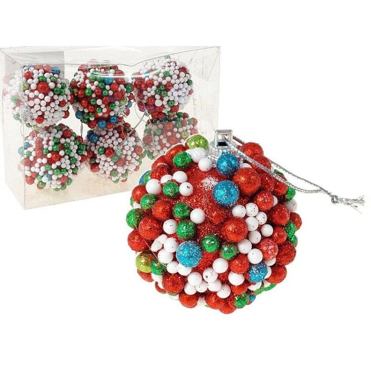 Bombki brokatowe 6szt