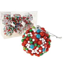 Bombki brokatowe 6szt