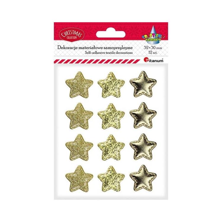 Dekoracje samoprzylepne gwiazdki 12szt