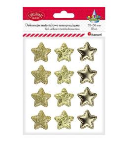 Dekoracje samoprzylepne gwiazdki 12szt