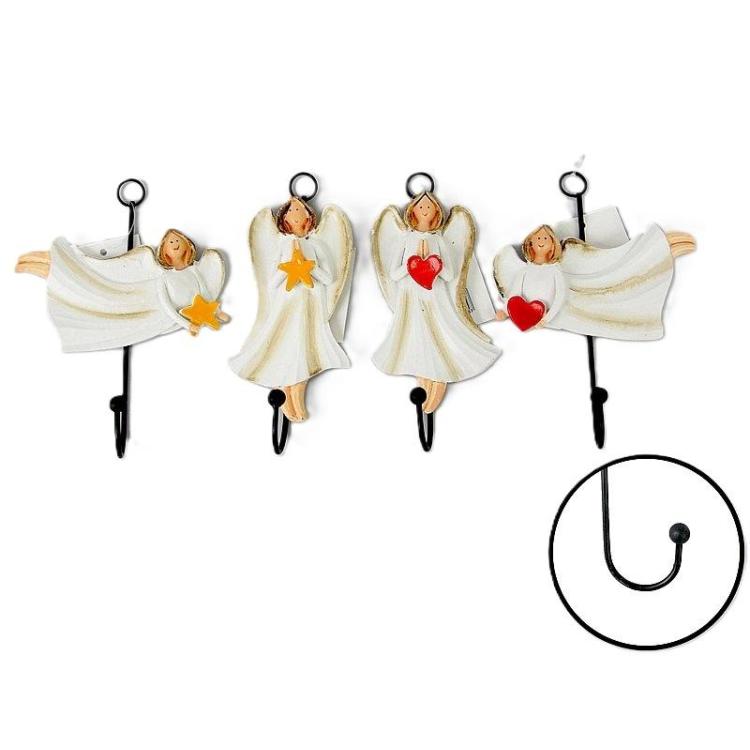 Wieszak z aniołkiem 11x15cm MIX