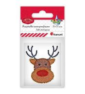 Kryształki samoprzylepne głowa renifera 51x57mm