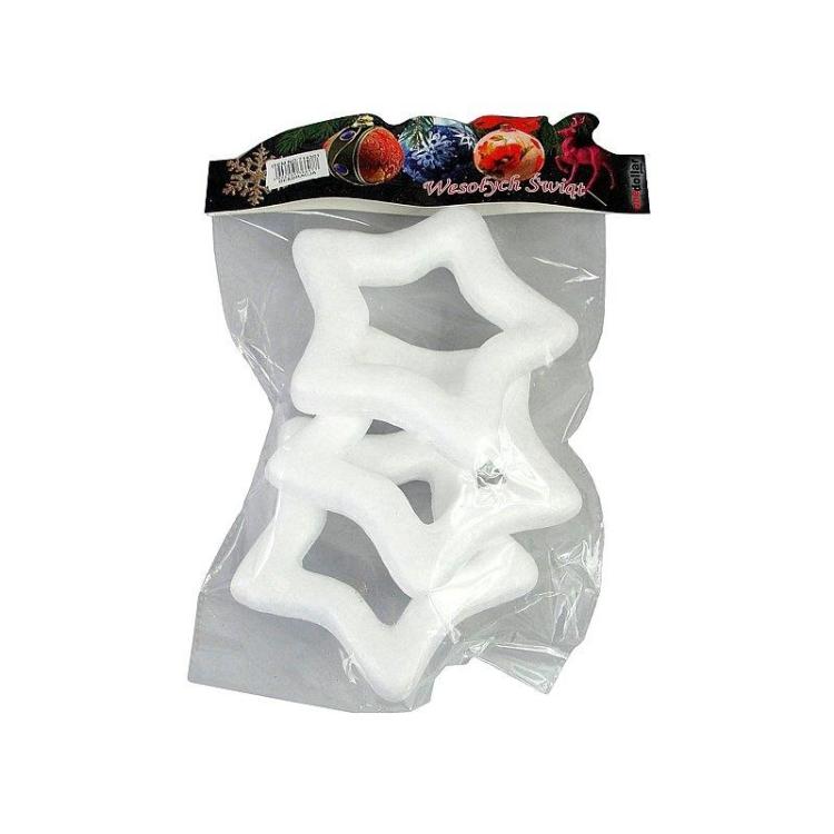 Gwiazdki styropianowe do kolorowania 3szt