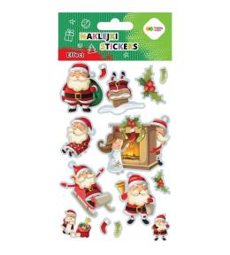 Naklejki Santa 10x20cm HAPPY COLOR