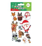 Naklejki Xmas animals 10x20cm HAPPY COLOR