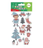 Naklejki Xmas blue 10x20cm HAPPY COLOR