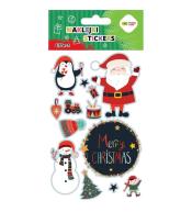 Naklejki Merry Xmas 10x20cm HAPPY COLOR