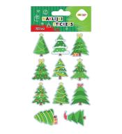 Naklejki Xmas tree 10x20cm HAPPY COLOR