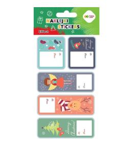 Naklejki Xmas stamp tag 10x20cm HAPPY COLOR