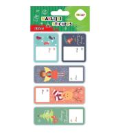 Naklejki Xmas stamp tag 10x20cm HAPPY COLOR