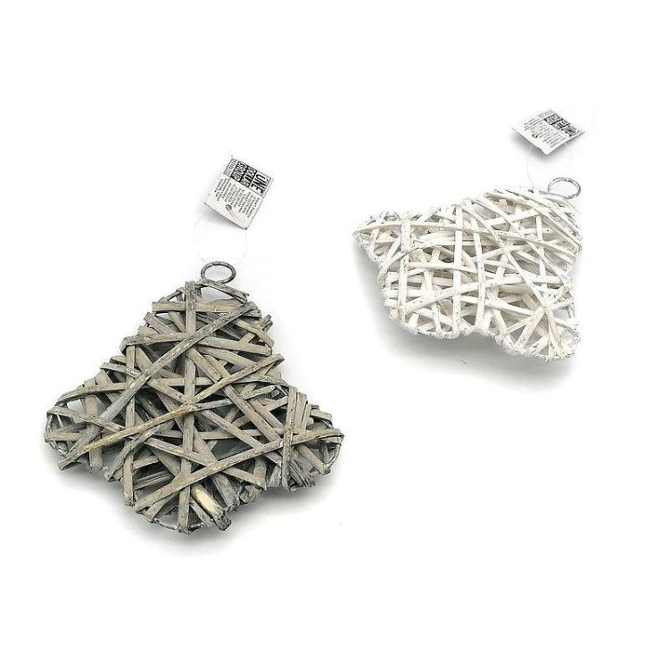 Dekoracja świąteczna dzwonek 15x17x3cm MIX