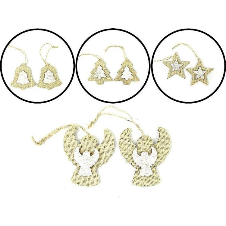 Zawieszki dewniane 2szt MIX