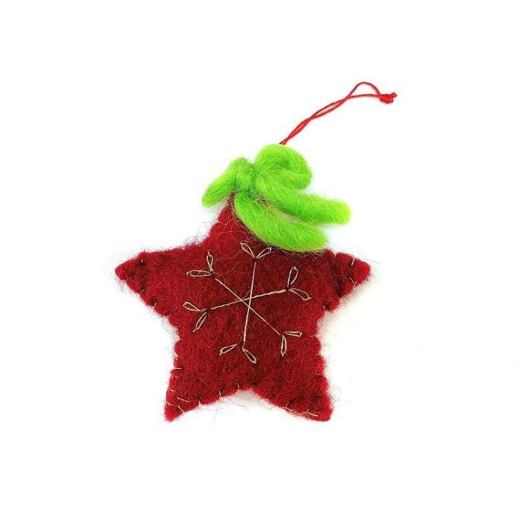 Zawieszka materiałowa gwiazdka