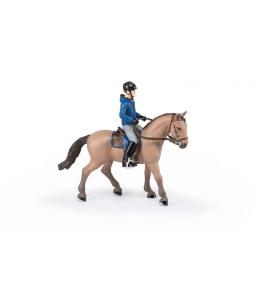 Koń z jeźdźcem mężczyzną