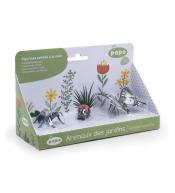 Figurki zwierząt i owadów - zestaw 3szt