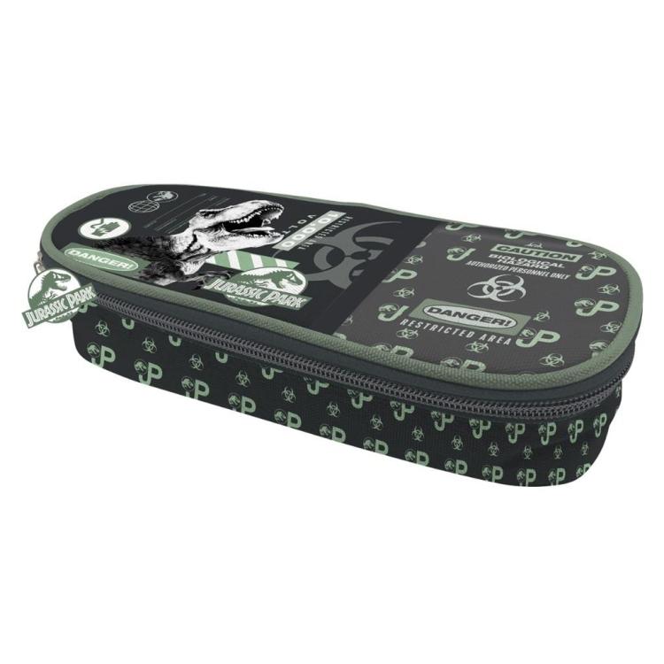 Piórnik szkolny z klapką Jurassic park