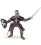 Rycerz krzyżowy czarny z mieczem