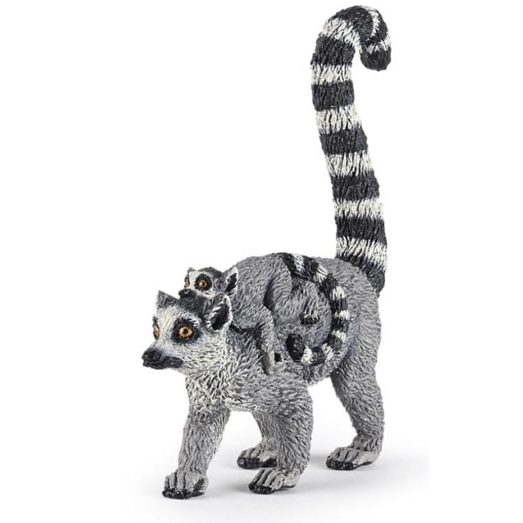 Lemur z młodym