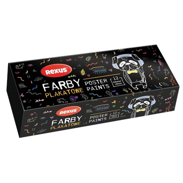 Farby plakatowe 20ml 12 kolorów
