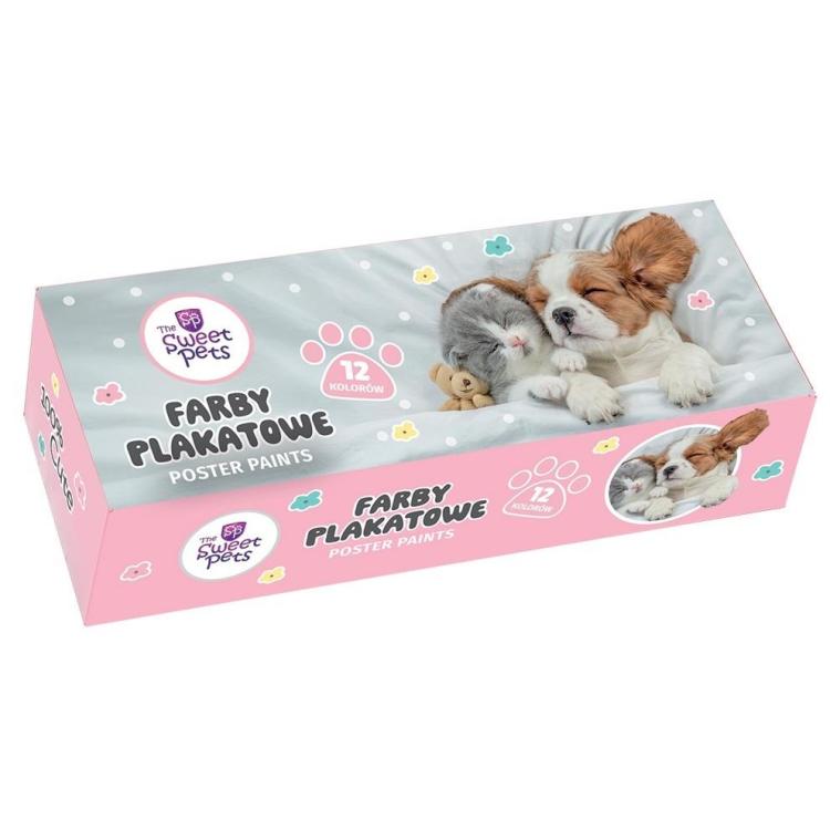 Farby plakatowe The Sweet Pets 20ml 12 kolorów