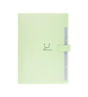 Teczka plastikowa A4 z 5 przegródkami zielona