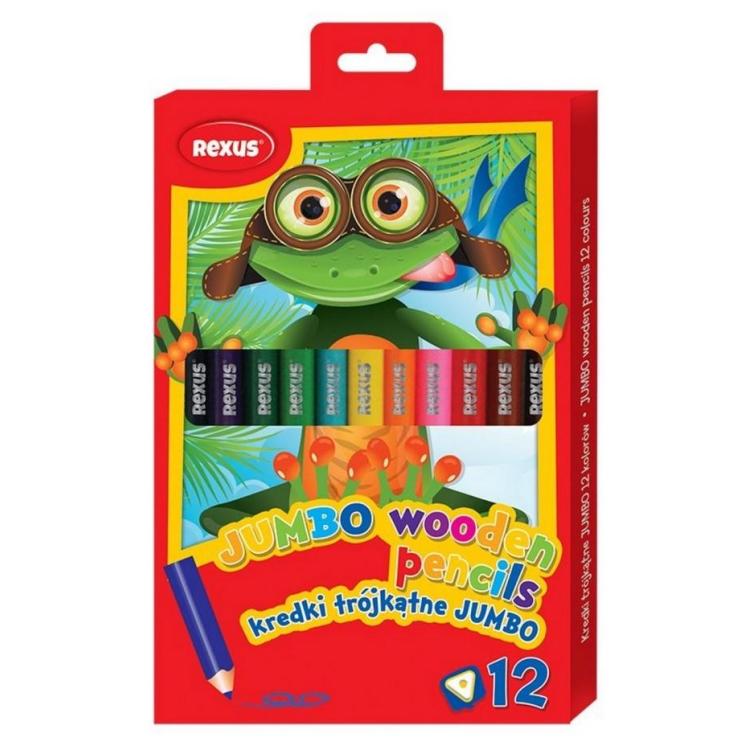 Kredki trójkątne Jumbo 12 kolorów